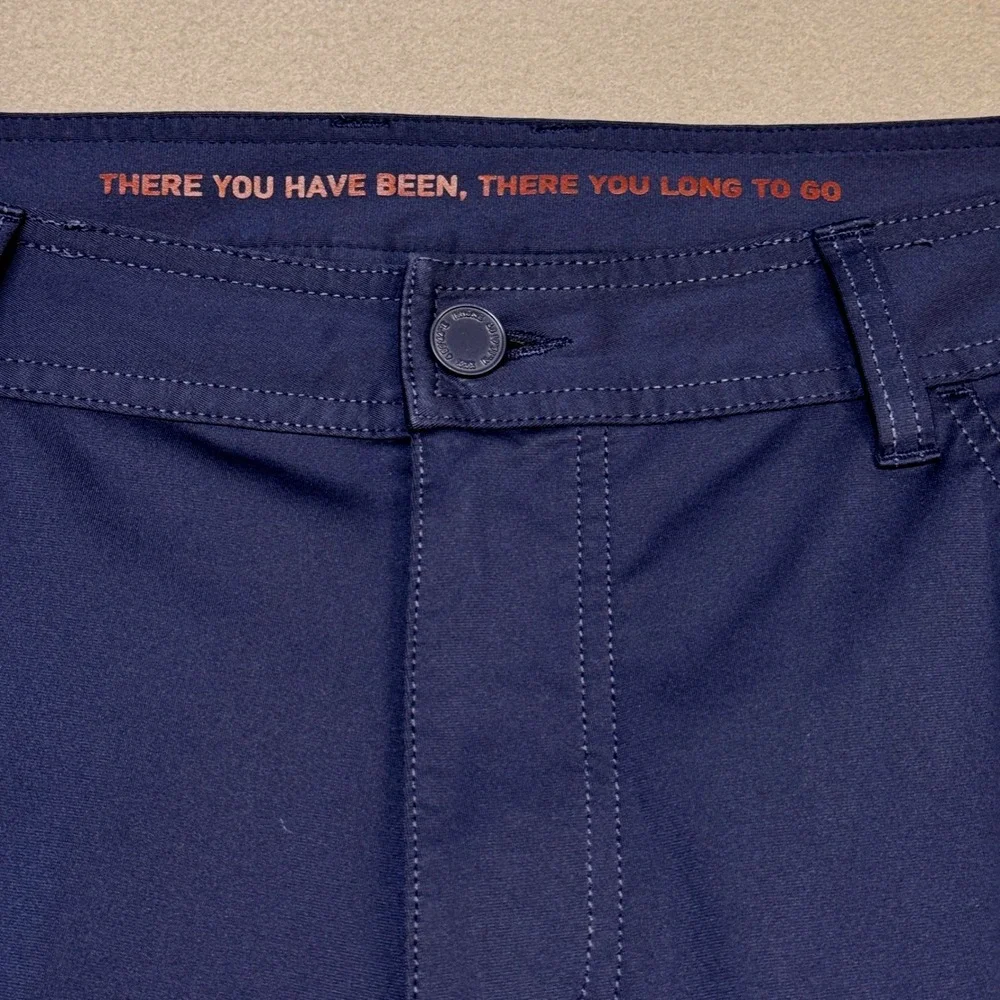 RHONE Commuter Pant Performance Trousers Mens 38x33 Navy Blue Slim Stretch